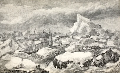 The Fox Steaming out of the rolling pack, 1859